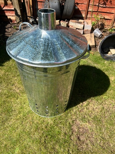 Galvanised garden incinerator - galvanised,