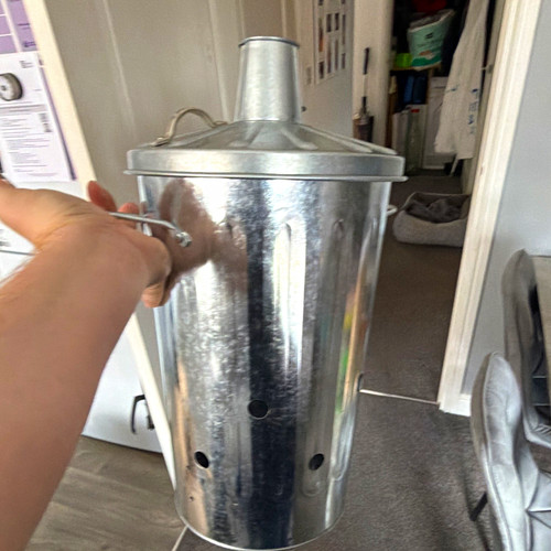 Metal garden incinerator bin - garden,